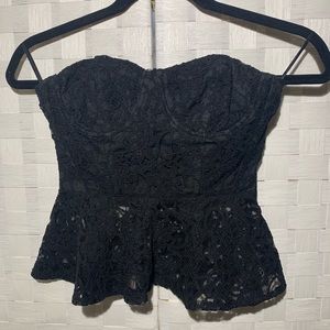 TopShop Black Cropped Bustier